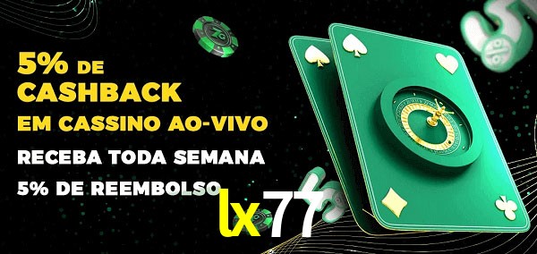 Promoções do cassino ao Vivo lx77